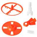 5 Pcs Replacement Parts Compatible with Baby Brezza Formula Pro Advanced and WiFi Model FRP0046 FRP0047 FRP0048 FRP0066, Includes Stirring Wheel Locking Cover Measuring Wheel Axle & Scraper