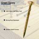 Deck Screws 3 Inch, #10 x 3'', Rust Resistant, Brown Epoxy Coated, Outdoor Screws, Torx/Star Drive, T25 Bit,5lb