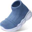Baby Boy Girl Sneakers Toddler Infant First Walking Shoes Non-Skid Indoor Baby Sneakers Soft Sole Non Slip Cotton Mesh Breathable Lightweight Baby Shoes (6-12 Months Infant, Blue)