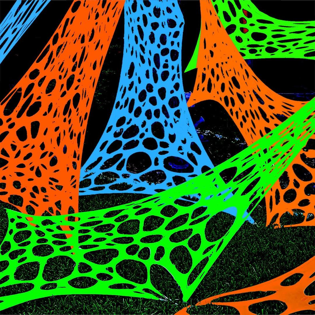 700 Sqft Glow in The Blacklight Giant Durable Spider Webs Halloween Decorations Outdoor, Stretchy Beef Netting for Halloween Party Set, with 3 Blacklight, 3 Color Web (24FT x 4FT) (3 Colors-White&Orange&Green)