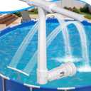 2025 Height Upgrade Pool Fountain - Dual Spray High-Pressure Adjustable Waterfall Sprinkler Cooler for Above-Ground & Inground, 360 Cooling Jet & Relaxation Features,White