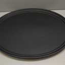 FillTouch 2 Pcs Restaurant Serving Trays PP Plastic Non Slip Rubber Lined Large Oval Tray for Kitchen Dining Room Cafeterias Fast Food Service (24 x 29 Inch,Black)