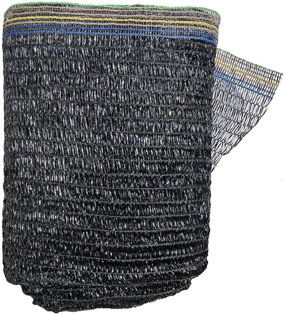 55% Sunblock Shade Cloth Cover Mesh UV Resistant Net for Garden Flower Plant Greenhouse, Black (6.5 x 10 FT)