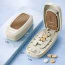 Premium Multi-Pill Cutter  Cut Multiple Large or Small Tablets at Once, Medical-Quality Stainless Steel Blades, Time-Saving Pill Splitter for Home, Care Facilities & Travel (White)