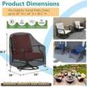 Outdoor Swivel Lounge Chair Cover 4 Pack, 600D Waterproof Heavy Duty Outdoor Chair Covers(30 W x 34 D x 38.5 H inches), Patio Swivel Chair Covers for Outdoor Furniture