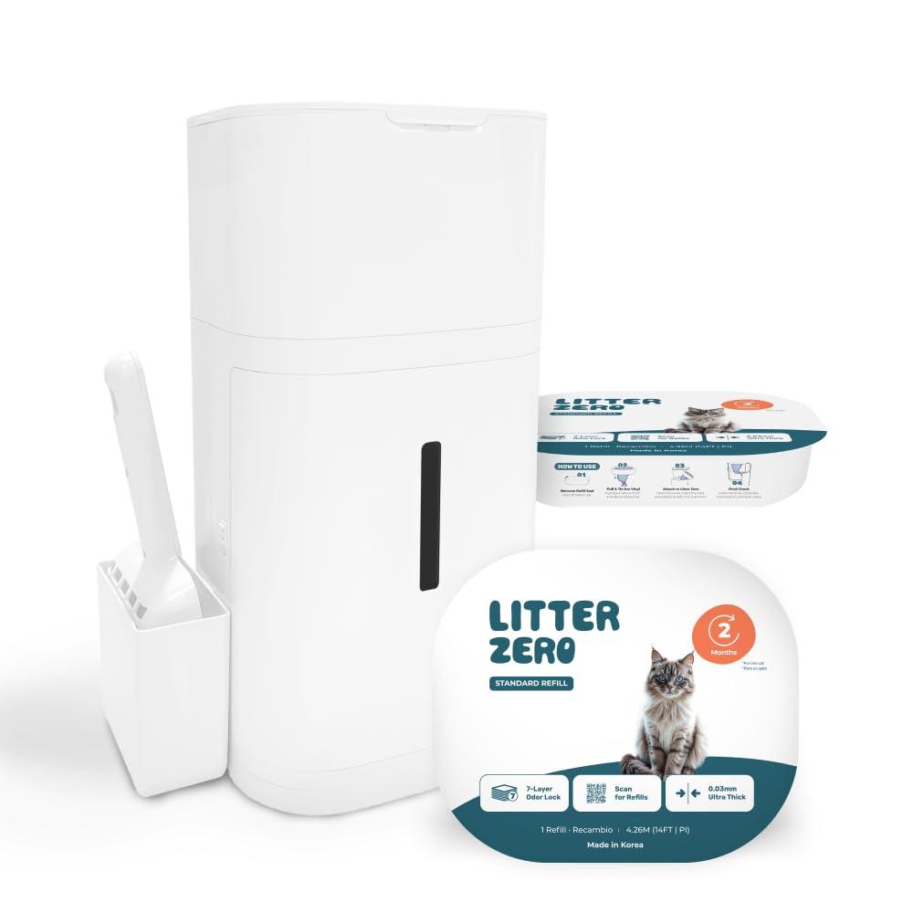 Litter Zero Base Set (Includes 1 Refill, Scoop) + 6 Additional Refills Pack