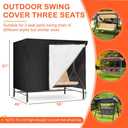 Porch Swing Cover, Waterproof 420D Oxford Fabric, All-Weather Protection for Outdoor Swing, Hammock, Glider Chair 58x49x67 Inch