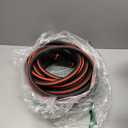 SheeChung Garden Hose 15ft x 5/8",Leader Hose with Swivel Handle,Lightweight Water Hose with Male to Female Fittings,Heavy Duty Flexible Rubber Hose,15 Foot Hose with 3/4"GHT Brass Fittings (black+red)