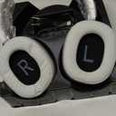 Wireless Headphones Bluetooth Headphones Active Noise Cancelling Over-Ear Head-Phones with Microphones, 24 Hours Playtime, HiFi Audio Adjustable Headset for iPhone/Android/Samsung - White