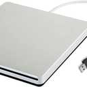 External CD DVD Drive USB C USB 3.0 Slot in Type C Burner Portable Slim DVD CD RAM Writer Reader for iMac Notebook Laptop Desktop Support Mac os Win 7 Win8 Win10 (Sliver)