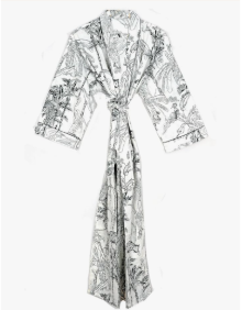 Pure 100% Cotton Robe For Womens Bathrobe Dressing Gown Long sleepwear Free Size Kimono