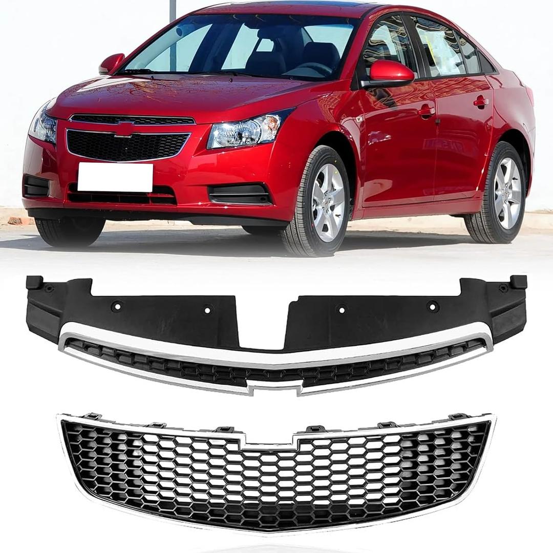 Upper Lower Grille Compatible For Chevy Cruze Front Grill 2011 2012 2013 2014