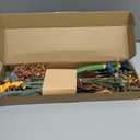 Floroom Artificial Greenery Stems Box Set, 39pcs with 8 Kinds of Faux Greenery Flowers Picks for DIY Bridal Bouquets Wedding Floral Arrangement Table Centerpieces, Earth Tones & Teal