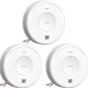 X-Sense AC Hardwired Combination Smoke and Carbon Monoxide Detector, Hardwired Interconnected Smoke and CO Detector Alarm with Replaceable Battery Backup, XP06, 3-Pack