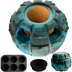 Yipetor Frozen Treat Dispensing Dog Toy - Large Chew Toy, Freezable Fillable Rubber, Reduces Anxiety, Easy to Clean, Interactive Puzzle (Large) (Classic Blue)