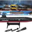16.5 Inch Toy Black Submarine with Sound Effects and Torpedo
