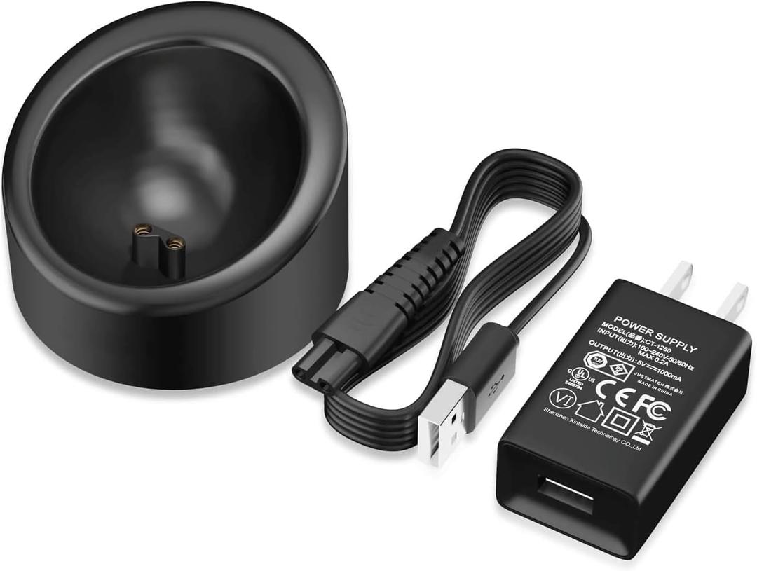 Manscaped Charging Dock Replacement Compatible with Manscaped Lawn Mower 3.0/2.0 Electric Groin Hair Trimmer and The Weed Whacker Nose and Ear Hair Trimmer Power Supply Charger Adapter Cord