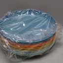 10 inch Deep Dinner Plates Set of 8 Wheat Straw Plates, Unbreakable Dinner Dishes Alternative for Plastic Microwave and Dishwasher Safe for Kitchen with 4 Colors Classic Bright