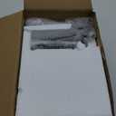 PERMO Set of 2 Classic Rustic Industrial Wall Sconce Lighting Fixture with Flared White Textile Lamp Shade and Black Tapered Column Stand, Hardwired, E26 Base