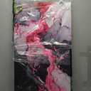 GUGIKA Abstract Wall Art for Living Room, Pink Canvas Wall-Art for Girls Bedroom, Print Paintings, Size 20x40 Inches (40L" x 20W")