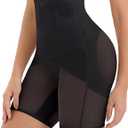 2 PCS Women's Shapewear Control Panties Tummy Control Underwear Butt Lifting Shapewear Girdle for Women (Large, 1piece-thigh-black)