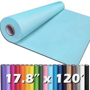PerkHomy 17.8" x 1, 440" (120') Light Blue Kraft Paper Roll for Craft Bulletin Board Paper Kids Art Table Covering Crafting Gift Wrapping Bouquet Packing Parcel 80GSM 55LB (Light Blue, 17.8" x 120')