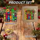 2 x Suncatcher Book Ornament Christmas Hanging Window Decor Acrylic,Christmas Ornament Outdoor Decor Garden Bookish Gifts for Librarian, Book Lovers, Reader, Women, Suncatcher Effect Decor