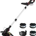 Cordless String Trimmer & Lawn Edger, 12-Inch Electric Weed Wacker with Auto Line Feed, 3.8 lbs Lightweight Weed Eater, 90° Pivoting Head (Tool Only)