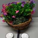 Elyum Artificial Hanging Flowers for Outdoors, Fake Flowers Artificial Petunias Hanging Baskets for Outdoors, UV Resistant Fake Hanging Plants Flowers for Outside Garden Patio Porch Decor