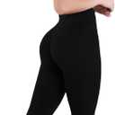 Sunzel Sustainable Butt Lifting Capri Leggings for Women High Waist No Front Seam Tummy Control Booty Workout Yoga Pants (Black, L)