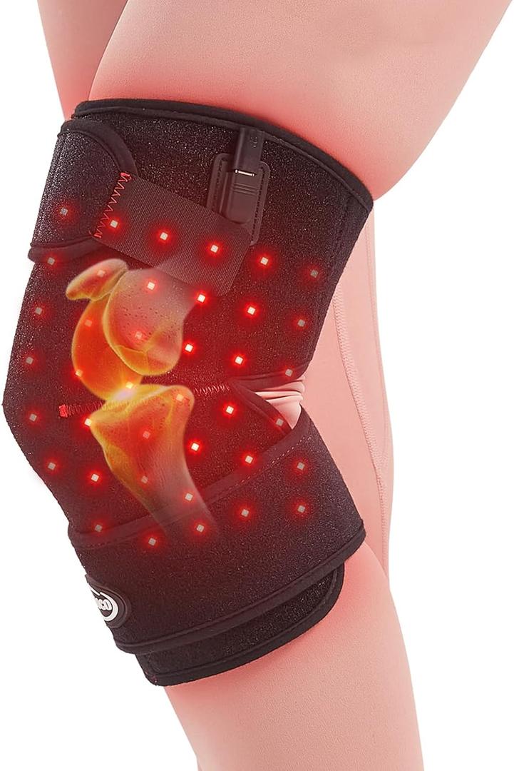 AOBOCO Red Light Therapy Wrap for Knee - 76Pcs 660nm & 152Pcs 850nm Near Infrared Therapy Device Pad for Elbow Shoulder Joint Pain Relief Faster Recovery Great for Athletes & Beyond