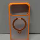 TORRAS Q3 Spin for iPhone 17 Pro Max Case with 360 Magnetic Stand, Wireless Charging Compatible, Hard PC Case for 17 Pro Max Phone Case with Stand, Translucent Cosmic Orange