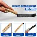 2 x Crevice Cleaning Brush - Grout Scrub Brush, House Cleaning Supplies, Gap Cleaning Tools, Home Essentials, Gifts for Women Men, Hard Bristle Crevice Cleaner Brush for Household Use, Bathroom (3PCS)