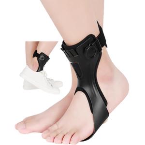 AFO Drop Foot Brace for Walking - Upgraded, Comfortable & Efficient, Adjustable, For Achilles Tendonitis, Plantar Fasciitis, Stroke, TBI, ALS, MS, Bone Fracture, ASO(Left, Medium)