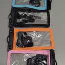 4 Pack Multicolor Universal Waterproof Phone Pouch, Large Phone Waterproof Case Dry Bag,Protection Level: IP68,Outdoor Sports for Apple iPhone,Samsung,and More,(Fits Up to 8.3),Black,Blue,Pink,Orange