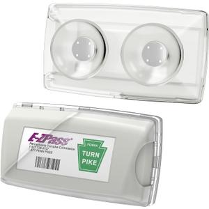 Zeyitian Ez Pass Holder Clear 1 Pack - Super Strong Suction Cups for Windshield, Toll Pass Transponder Holder for EZ Pass/iPass