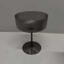 Ciaell 12PCS Plastic Ribbed Martini Glasses - 10 Oz Black Disposable Coupe Glasses with Stem - Heavy Duty Margarita Cups for Bars, Cocktails, Whiskey, Parties & Wedding