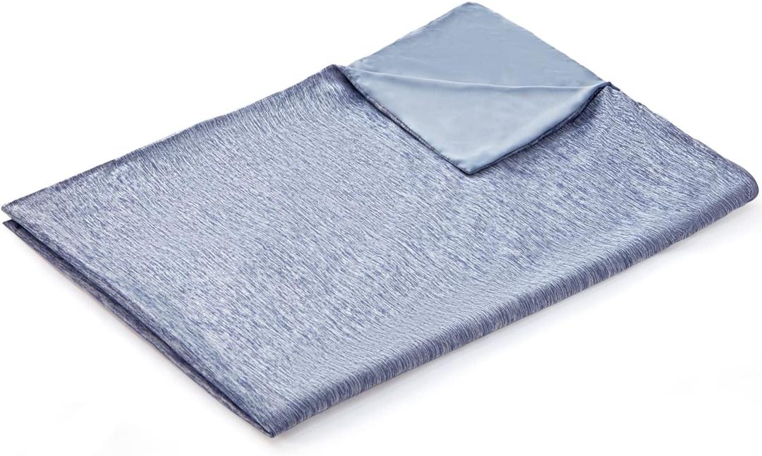 EXQ Home Weighted Blanket Cover 60x80 -Queen Size Premium Soft for Weighted Blanket with Zipper, Machine Washable Duvet Cover (Dark Blue, Duvet Cover Only)