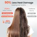 Hair Dryer, 160,000 RPM High-Speed Ionic Blow Dryer for Fast Drying, Professional Lightweight Hairdryer with Diffuser, Magnetic Nozzle, 4 Temps & 2 Speeds, Low Noise for Travel - White