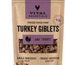 Vital Essentials Freeze Dried Dog Treats | Turkey Giblets, Single Ingredient | Premium Quality | Grain Free Training Treats for Dogs, 2 oz Bag (EXP 06/02/27)