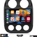 [2G+32G] Car Radio for Jeep Compass Patriot 2010-2016, 10.1 inch Android 11 Touch Screen Stereo, Carplay/Android Auto/Mirror Link/1080P/SWC/Bluetooth/WiFi + AHD Backup Camera for Jeep Compass