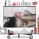 London Picture frame-Wedding, Honeymoon, Vacation in London, London Decor, 4x6 Photo Frame for Desk Display, Wooden Photo Frame -J12
