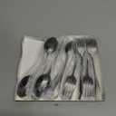 6.7 Inch Spoons And Forks Silverware Set of 16, Black Stainless Steel Salad Fork And Teaspoon Set, Small Metal Spoon And Fork Eating Utensils Set
