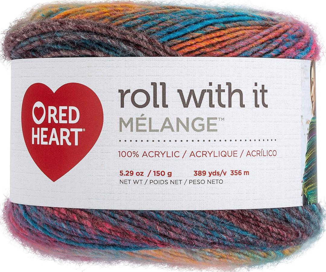 2 x Red Heart Roll with it Melange Show Time