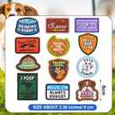 12 Pcs Funny Cute Dog Patches for Harness Removable Vest Collar Hook Patch Set Dogs Proud Puppy Dad Mom Training Security Military Tactical Novelty Accessories Gifts