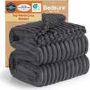 Bedsure GentleSoft Grey Fleece Queen Blanket for Couch - Cozy Soft Blankets for Women, Cute Small Throws for Girls, 90x90 Inches