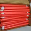 Funtery 48 Pcs Flameless LED Taper Candles Battery Operated Candles Bulk Realistic LED Candlesticks Flickering for Wedding Church Graduation Party Home Decor(Red,Classic Style)