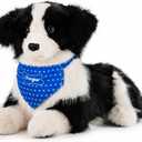 Chongker Realistic Companion Robot Dog Stuffed Animals for The Elderly