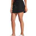 MEIVSO Women's Cotton Tennis Skort Athletic Golf Skirts Casual Skort Black XS (Black)