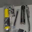 17-Piece Heavy Duty Grease Gun Kit: 14oz Grease Tube Flexible Hose Bearing Grease Pump 8000 PSI Pistol Grip Grease Guns Tool Marine Durable Connectors Adapters Extension Tubes Nozzle Easy Operation (New Version)